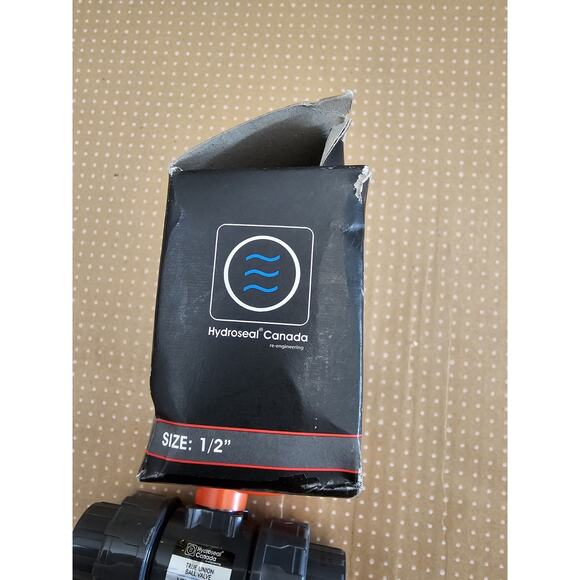 NEW Hydroseal Canada Kaplan PVC 1 1/2" True Union Ball Valve, rated at 200 PSI. - Picture 5 of 8
